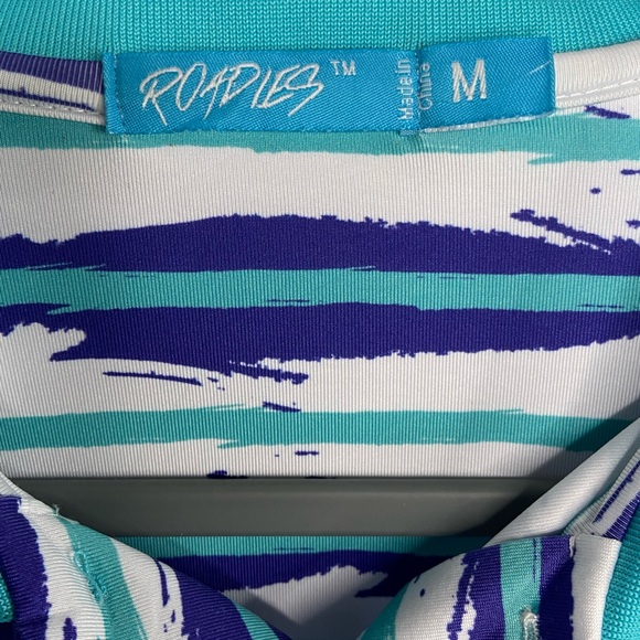 Roadies 90s Retro Colorway Golf Polo Shirt - Men's Size Medium - Picture 4 of 5